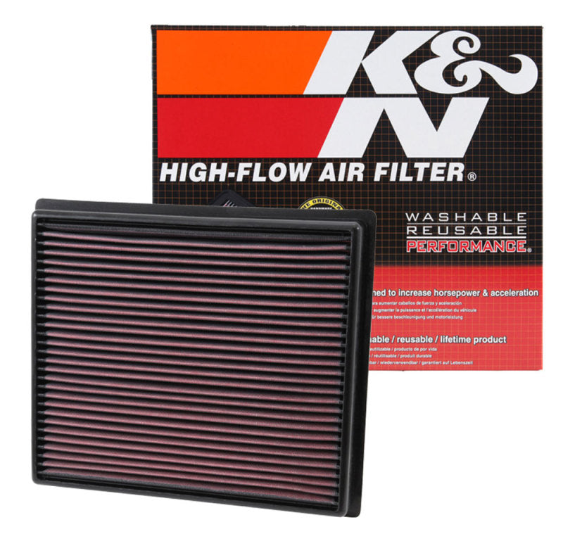 K&N Replacement Panel Air Filter for Toyota 2014 Tundra 4.6L/5.7L/ 2014 Sequoia 5.7L V8 - 33-5017