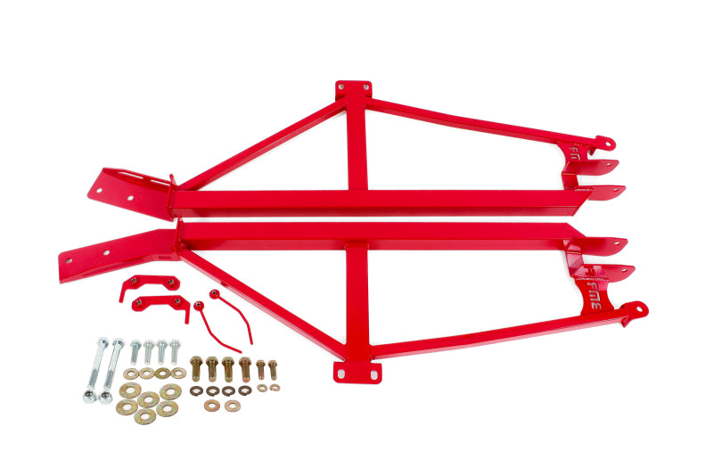 BMR 93-02 F-Body Non-Convertible Bolt-On 4-Point Subframe Connectors - Red - SFC019R by BMR Suspension