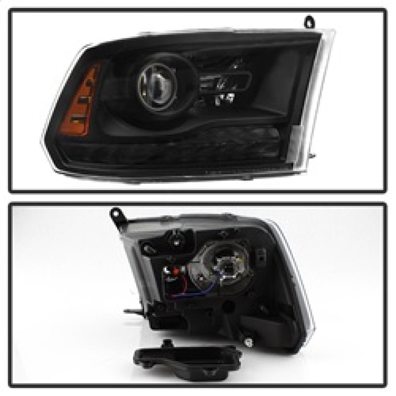 xTune Dodge Ram 13-17 ( w/ Factory Projector LED) Projector Headlight - Black HD-JH-DR13-P-BK - 9040238
