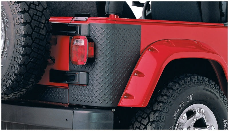 Bushwacker 97-06 Jeep Wrangler Trail Armor Rear Corners - Black - 14001