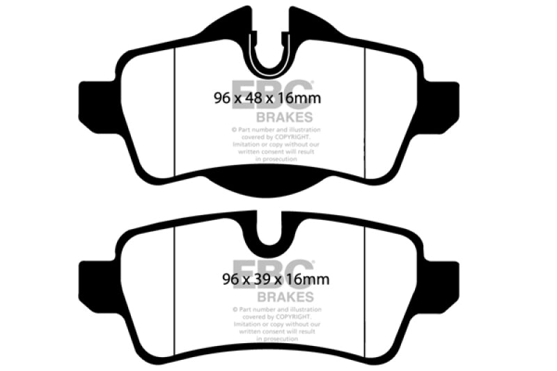 EBC 07-14 Mini Hardtop 1.6 Yellowstuff Rear Brake Pads - DP41931R