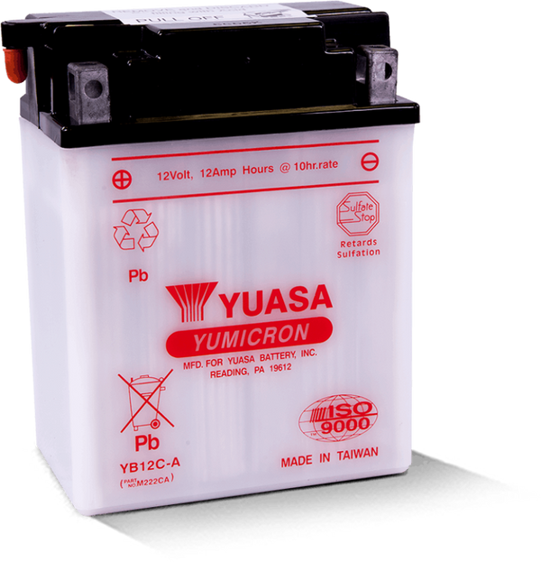 Yuasa YB12C-A Yumicron 12 Volt Battery - YUAM222CA by Yuasa Battery