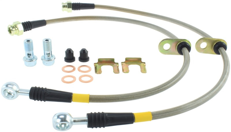 StopTech 08-09 WRX &amp; STi Stainless Steel Front Brake Lines - 950.47006