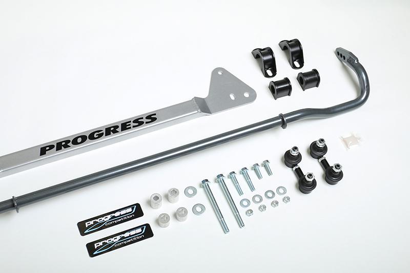 Progress Tech 92-95 Honda Civic Rear Sway Bar (22mm - Adjustable) Incl Bar Brace and Adj End Links - 62.1040