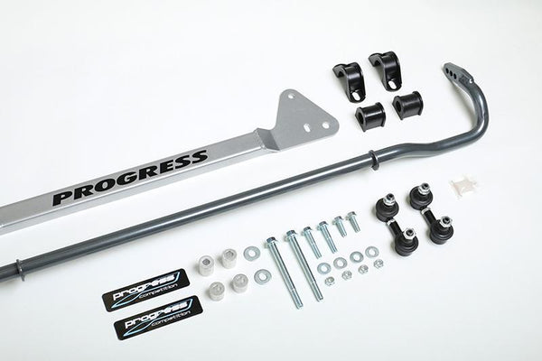 Progress Tech 92-95 Honda Civic Rear Sway Bar (22mm - Adjustable) Incl Bar Brace and Adj End Links - 62.1040 for 1993-1997 Ho