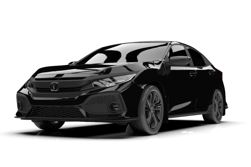 Rally Armor 17-19 Honda Civic Sport &amp; Touring (Hatch) Black UR Mud Flap w/ Red Logo - MF51-UR-BLK/RD