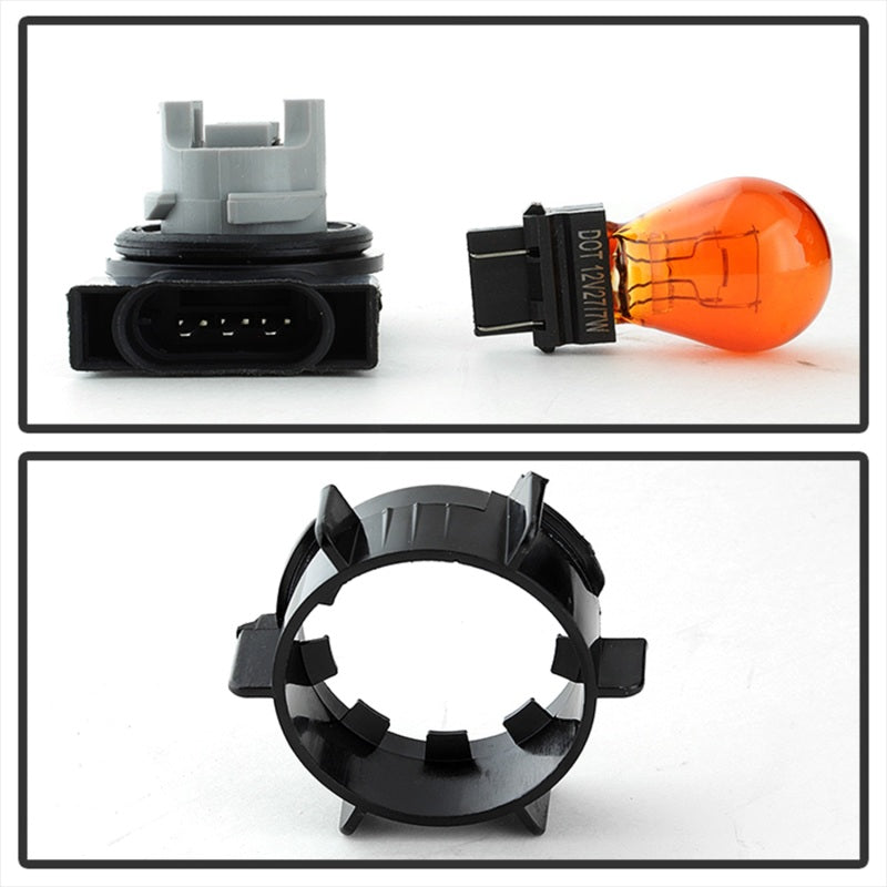 Xtune Dodge Ram 1500 02-05 Amber Crystal Headlights Black HD-JH-DR02-AM-BK - 5014313