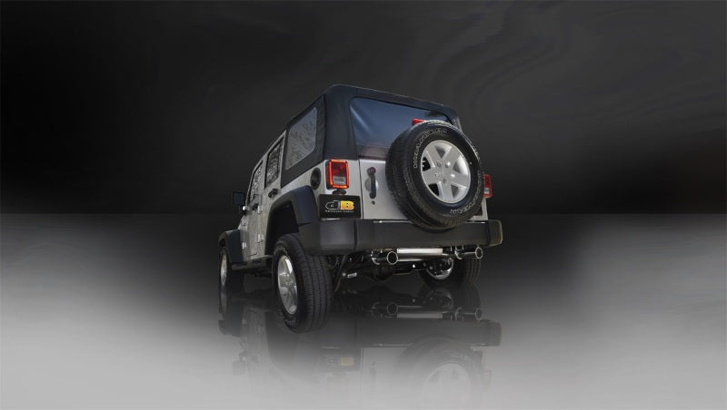 Corsa/dB Jeep 07-11 Wrangler 3.8L/12-14 Wrangler 3.6L Polished Sport Axle-Back Exhaust - 24412