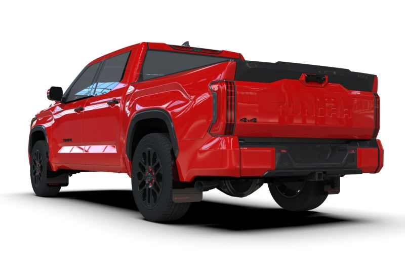 Rally Armor 2022+ Toyota Tundra Black UR Mud Flap w/ Red Logo - MF110-UR-BLK-RD