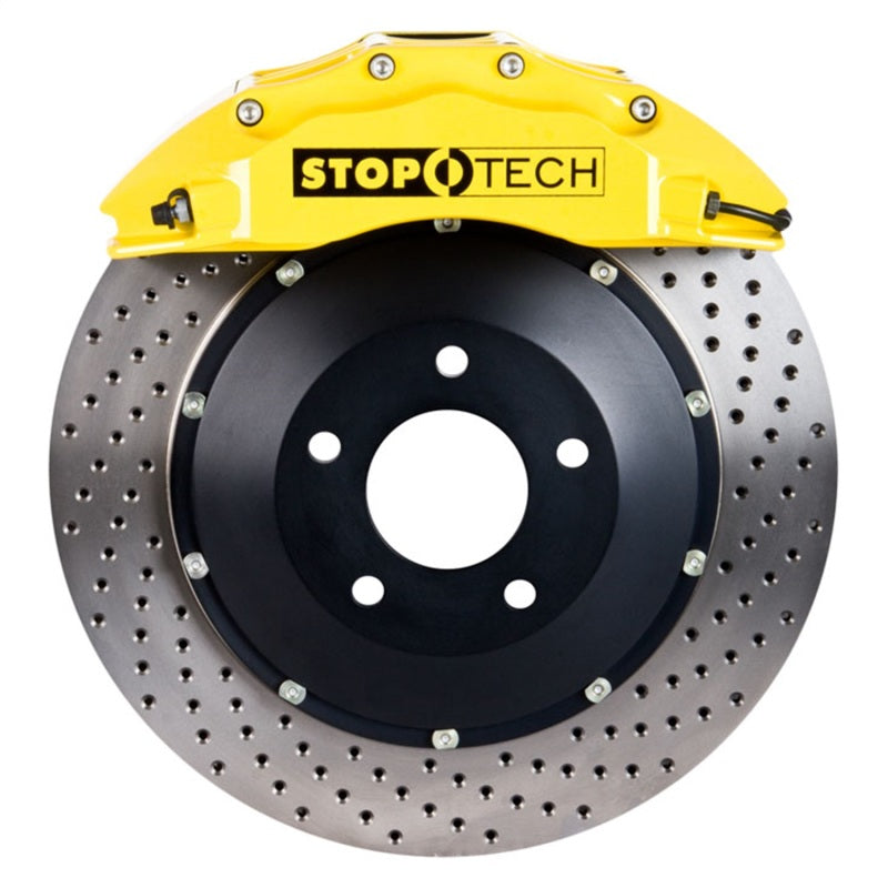 StopTech 08-13 BMW M3/11-12 1M Coupe Front BBK w/ Yellow ST-60 Calipers Drilled 380x35mm Rotor - 83.160.6D00.82