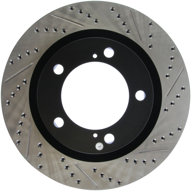 StopTech 07-09 Toyota Tundra / 08-09 Toyota Sequoia Front Left Slotted &amp; Drilled Rotor - 127.44156L