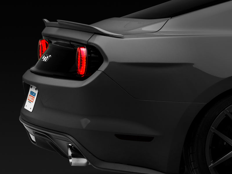 Raxiom 15-22 Ford Mustang Halo LED Tail Lights - Gloss Black Housing (Smoked Lens) - 393827