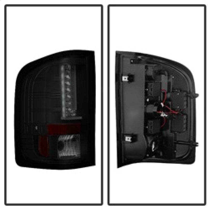 Spyder 07-13 Chevy Silverado (Exc 2010 Model) Verison 2 LED Tail Lights ALT-YD-CS07V2-LED-BSM - 5082626