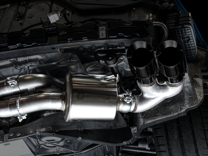 AWE Tuning 2020 Chevrolet Corvette (C8) Touring Edition Exhaust - Quad Diamond Black Tips - 3015-43159