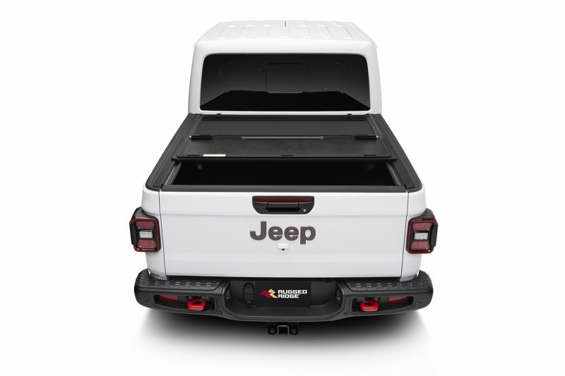 Rugged Ridge Armis Hard Folding With LINE-X Bed Cover 2020 JT - 13550.24 for 2020-2025 Jeep Gladiator - additional view