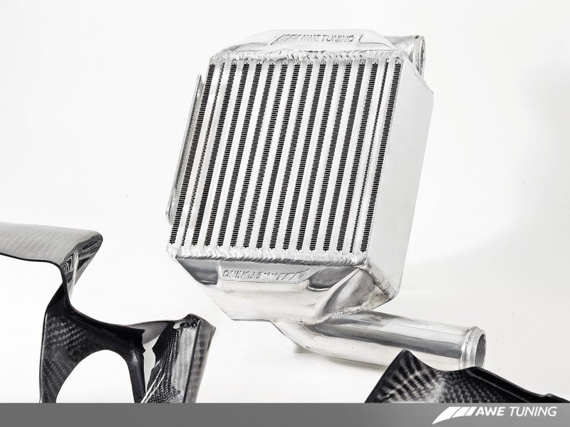AWE Tuning Audi 2.7T Performance Intercooler Kit - w/Carbon Fiber Shrouds - 4510-11040