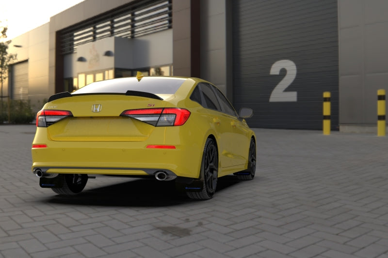 Rally Armor 2022 Honda Civic (Incl. Si/Sport/Touring) Red UR Mud Flap w/ White Logo - MF90-UR-RD/WH