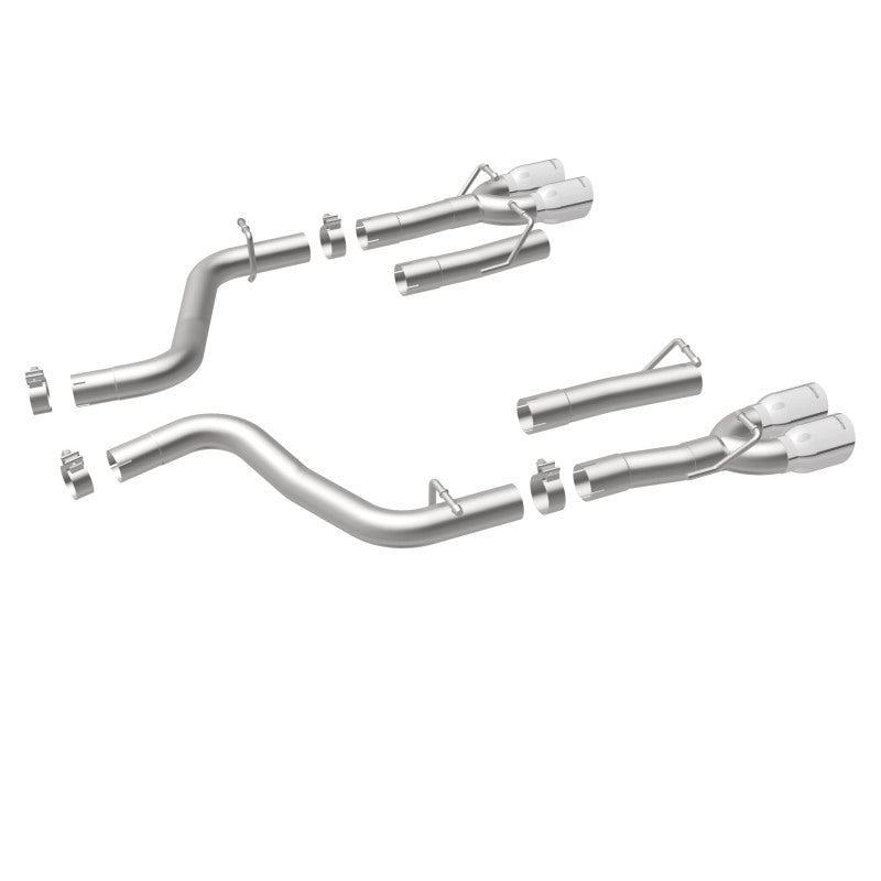 MagnaFlow Axle-Back, SS, 2.5in, Quad Split Rear 3.5in Tip 2015 Dodge Challenger 3.6L V6 - 19218