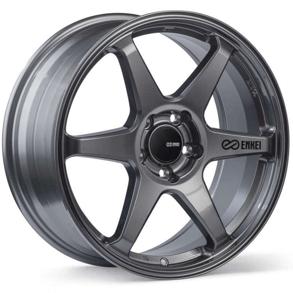 Enkei T6R 18x9.5 45mm Offset 5x120 Bolt Pattern 72.6 Bore Gloss Gunmetal Wheel - 539-895-1245GM by Enkei