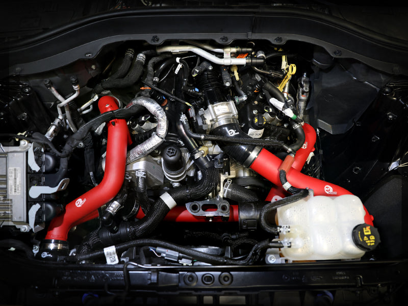 aFe BladeRunner 2 1/4in Intercooler Hot Side Charge Pipe 22-23 Ford Explorer V6-3.0L (tt) - Red - 46-20678-R