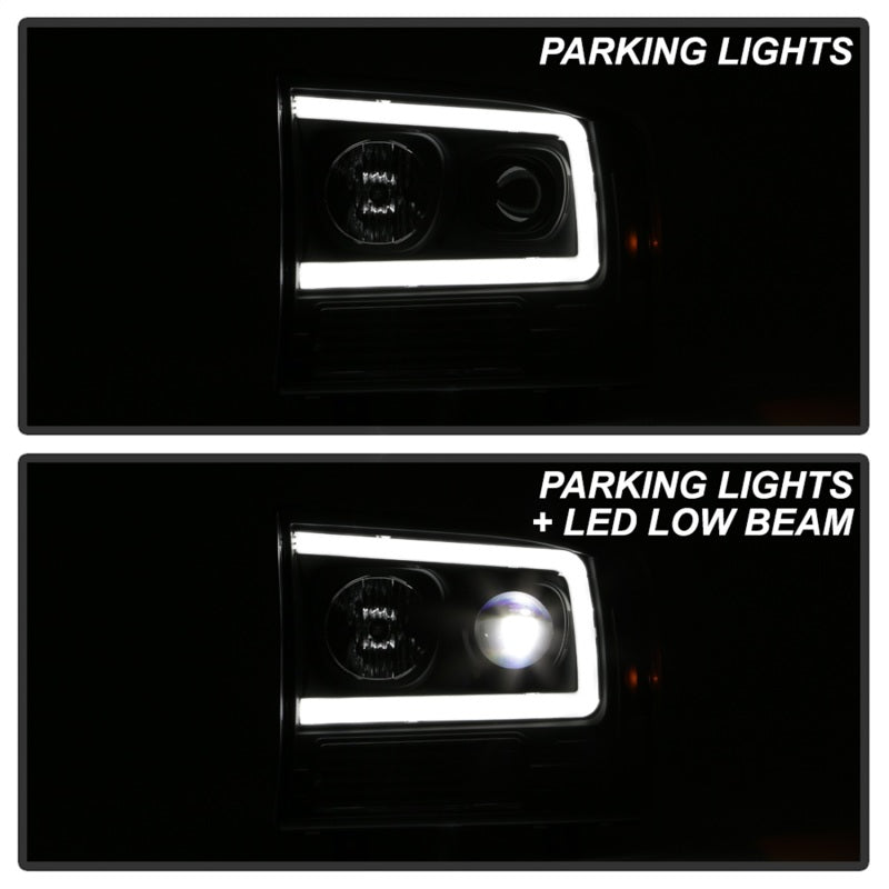 Spyder Ford F-250 99-04/Excursion 00-04 1 Piece LED Headlights - Black PRO-YD-FF25099V2PL-BK - 5088062