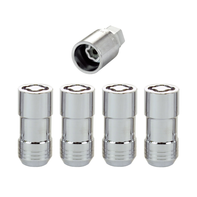 McGard Wheel Lock Nut Set - 4pk. (Cone Seat) M14X1.5 / 21mm &amp; 22mm Dual Hex / 1.965in. L - Chrome - 24210