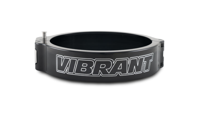 Vibrant 4in O.D. Aluminized HD 2.0 Clamp - Anodized Black (Clamp Only) - 32538 by Vibrant - front view