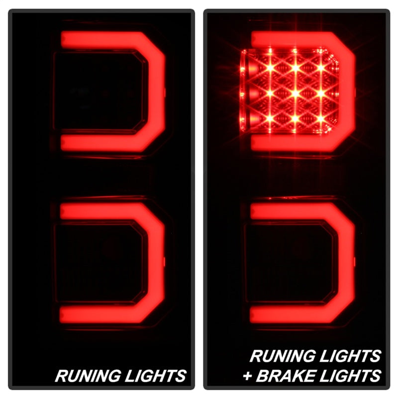 Spyder 07-13 Toyota Tundra V2 Light Bar LED Tail Lights - Black ALT-YD-TTU07V2-LB-BK - 5085368