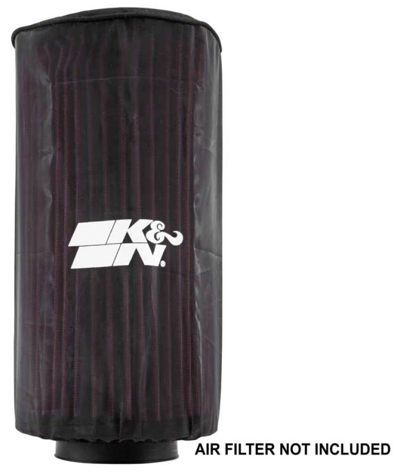 K&N Polaris Black Round Drycharger Air Filter Wrap 11.25inx3inx3in - PL-1014-1DK for 2014-2016 Polaris RZR XP 1000 EPS - angl