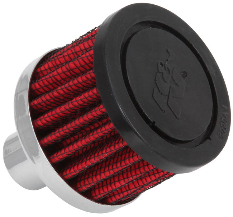 K&N Steel Base Crankcase Vent Filter .75in Vent OD x 2in OD x 1.5in Height - 62-1030 by K&N Engineering - installed view