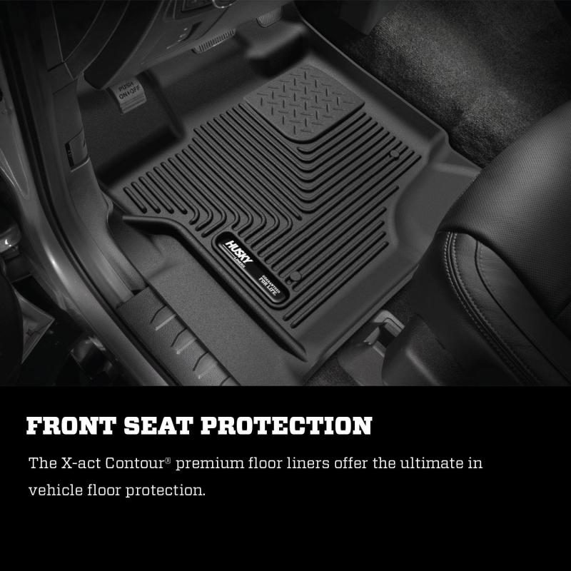 Husky Liners 09-14 Ford F-150 SuperCab X-Act Contour Black 2nd Seat Floor Liner (Full Coverage) - 53441