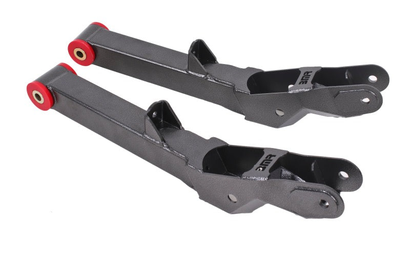 BMR 10-15 5th Gen Camaro Rear Lower Control Arms Non-Adj. (Polyurethane) - Black Hammertone - TCA028H