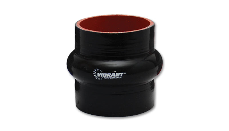 Vibrant 4 Ply Reinforced Silicone Hump Hose Connector - 2in I.D. x 3in long (BLACK) - 2730