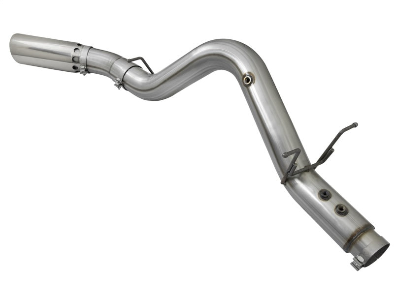 aFe LARGE BORE HD 5in 409-SS DPF-Back Exhaust w/Polished Tip 2017 GM Duramax V8-6.6L (td) L5P - 49-44085-P