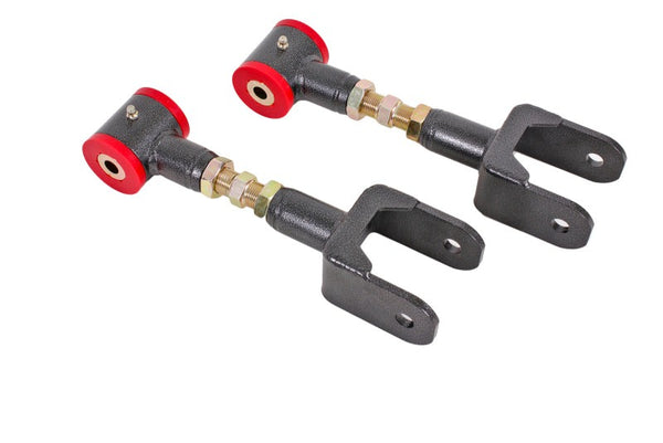 BMR 79-04 Fox Mustang Upper Control Arms On-Car Adj. (Polyurethane) - Black Hammertone - UTCA040H for 1979-2004 Ford Mustang 
