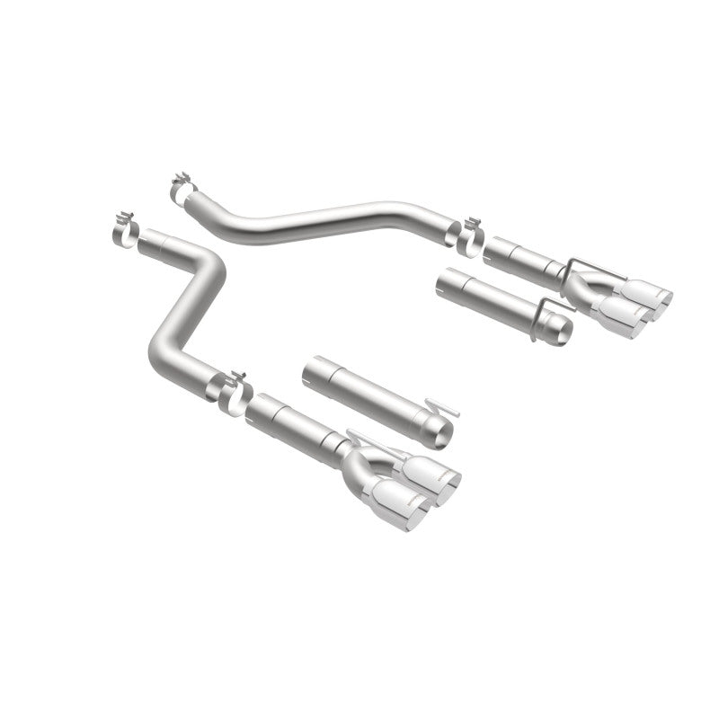 MagnaFlow Axle-Back, SS, 3in, Quad Split Rear 3.5 Tips 2015 Dodge Challenger incl SRT Hellcat - 19206