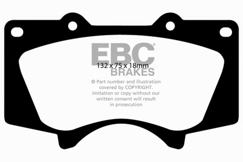 EBC 10+ Lexus GX460 4.6 Yellowstuff Front Brake Pads - DP41657R