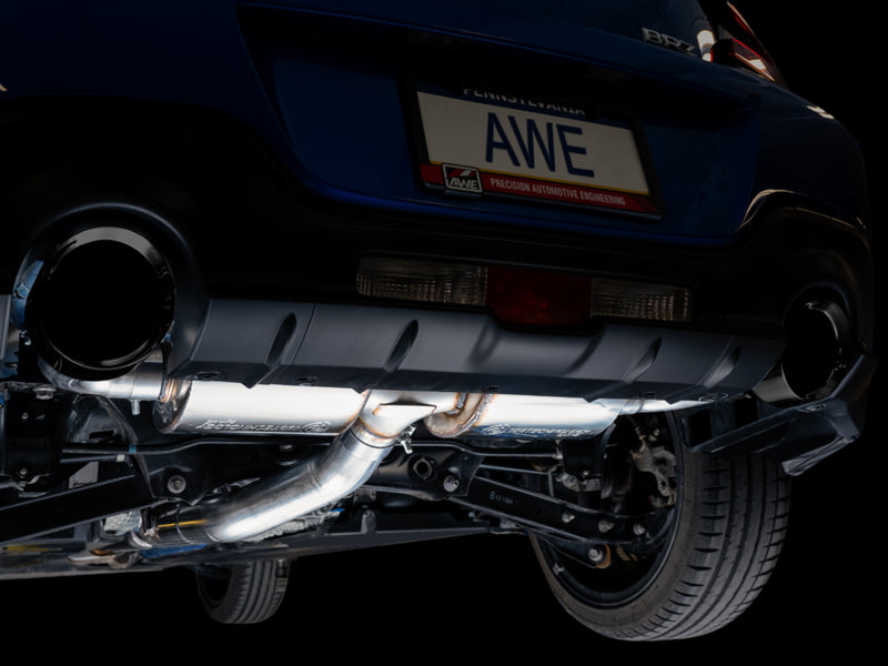 AWE Subaru BRZ/ Toyota GR86/ Toyota 86 Touring Edition Cat-Back Exhaust- Diamond Black Tips - 3015-33486