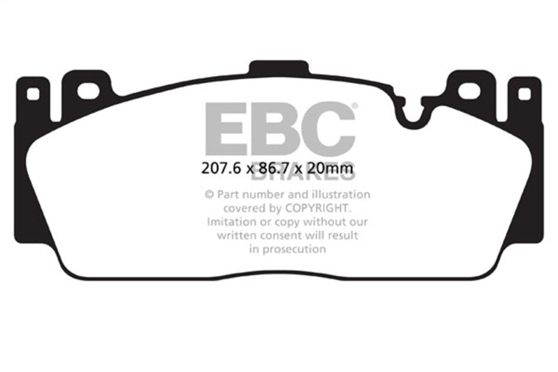 EBC 12+ BMW M5 4.4 Twin Turbo (F10) Yellowstuff Front Brake Pads - DP42148R