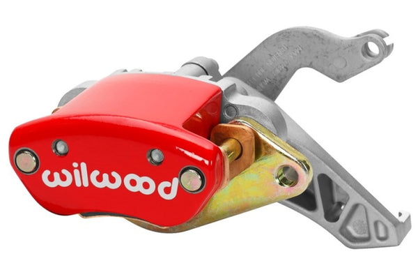 Wilwood Caliper-MC4 Mechanical-L/H - Red w/ Logo 1.19in Piston .81in Disc - 120-12070-RD by Wilwood