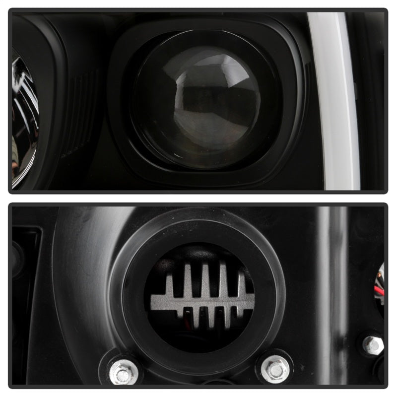 Spyder Ford F-250 99-04/Excursion 00-04 1 Piece LED Headlights - Black PRO-YD-FF25099V2PL-BK - 5088062