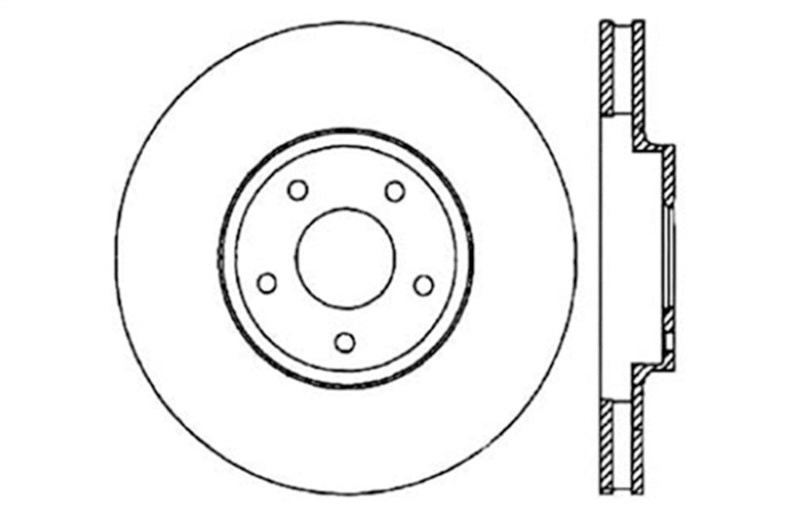 StopTech 06-07 350Z / 05-07 G35 exp Sport/ 06-07 G35X SportStop Slotted &amp; Drilled Front Left Rotor - 127.42080L