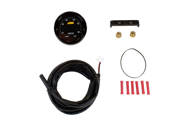 AEM X-Series 8-18V Volt Gauge - 30-0303 by AEM - front view
