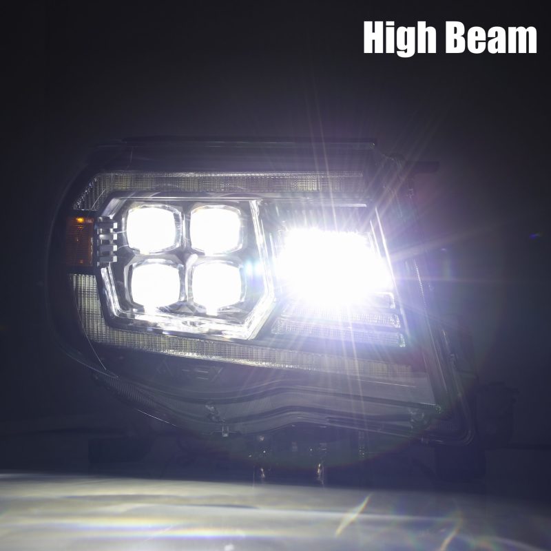 AlphaRex 05-11 Toyota Tacoma NOVA LED Projector Headlights Plank Style Black w/Activation Light/DRL - 880744