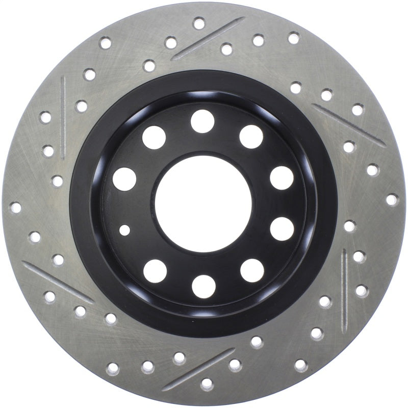 StopTech 11-17 Volkswagen Jetta /Golf / Golf GTI Slotted & Drilled Rear Left Rotor - 127.33135L