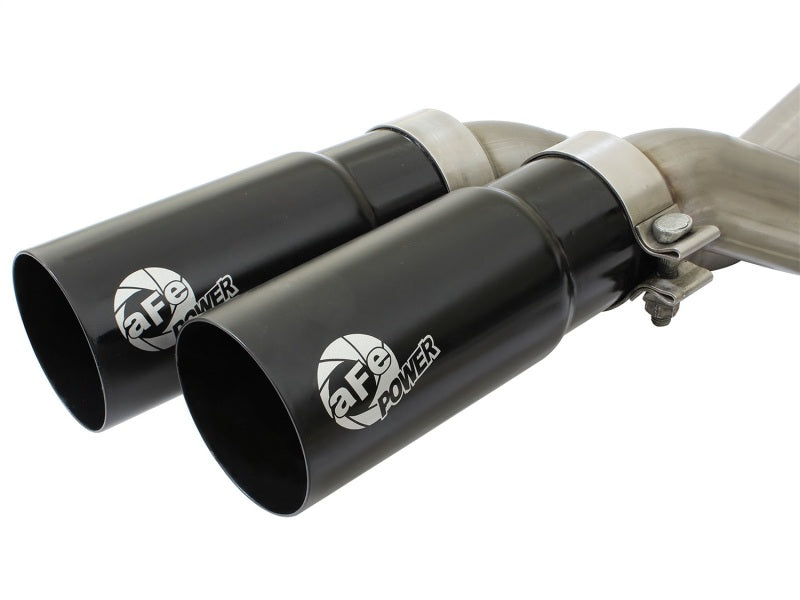 aFe Rebel Series Exhaust SS Front Side Exit CB w/ Black Tips 10-14 Ford F150 Ecoboost V8 6.2L - 49-43071-B