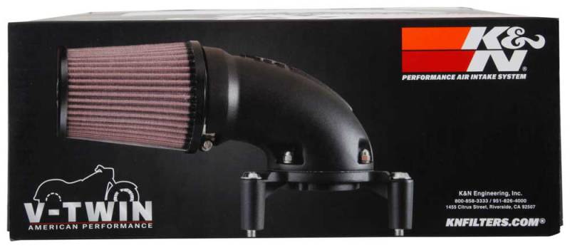 K&N 01-17 Harley Davidson Softail / Dyna FI Performance Air Intake System Silver - 57-1137S