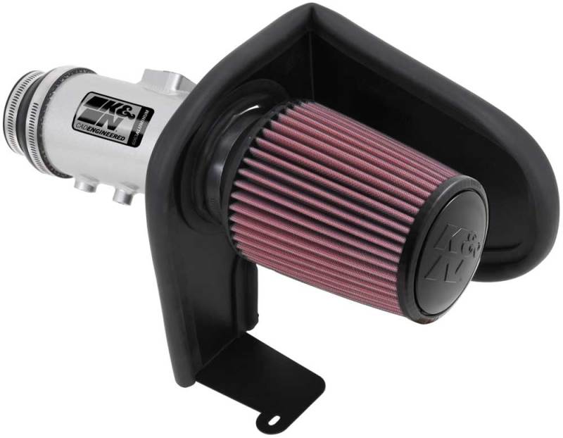 K&amp;N 13-14 Honda Accord 3.5L V6 69 Series Typhoon Air Intake System - Silver Cold Air Intake Kit - 69-1212TS