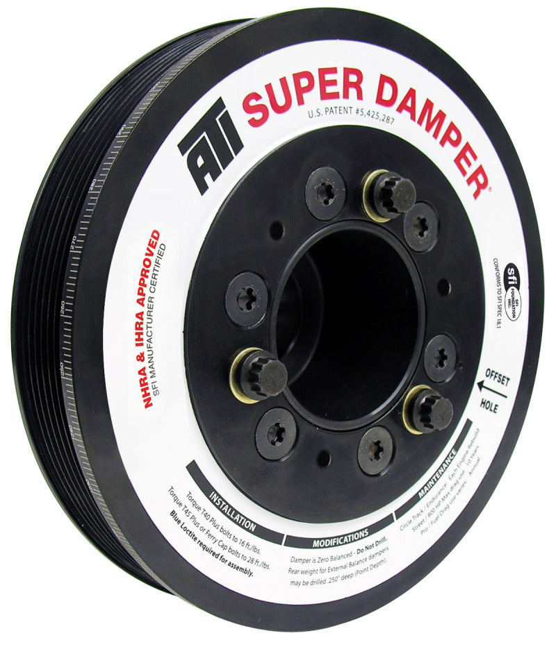 ATI Damper - 7.48in - Alum - 6 Grv - Dodge - 05-10 - 17 Per OD - Non VVT 6.1L/392/426 - 3 Ring - ATI918437