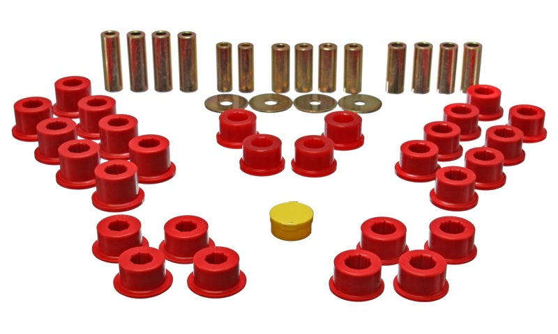 Energy Suspension 90-97 Mazda Miata Red Rear Control Arm Bushing Set - 11.3106R for 1990-2005 Mazda Miata - front view